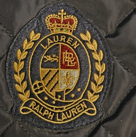 Lauren Ralph Lauren Navy Crest Patch Diamond Quilted Vest Small NWT - Picture 7 of 9